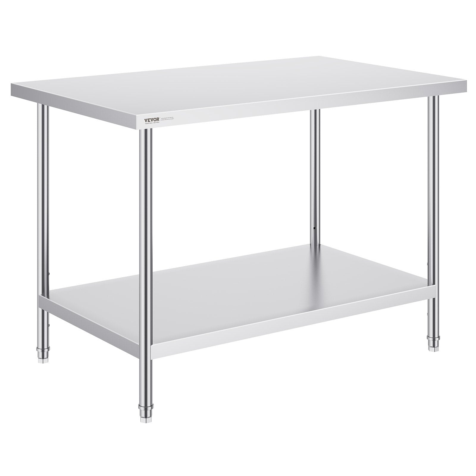 Stainless Steel Prep Table, 30 x 48 x 34 Inch, Heavy Duty Metal Worktable with 3 Adjustable Height Levels, V952-CFBXGGZTLCWJMJYVIV0