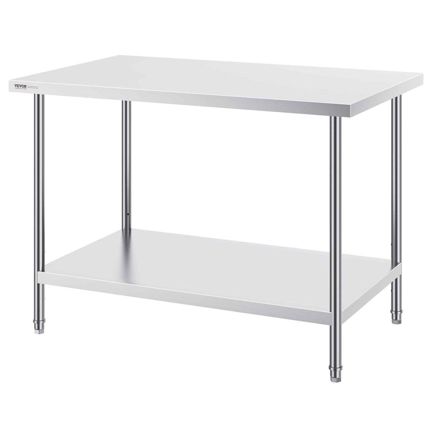 Stainless Steel Prep Table, 30 x 48 x 34 Inch, Heavy Duty Metal Worktable with 3 Adjustable Height Levels, V952-CFBXGGZTLCWJMJYVIV0