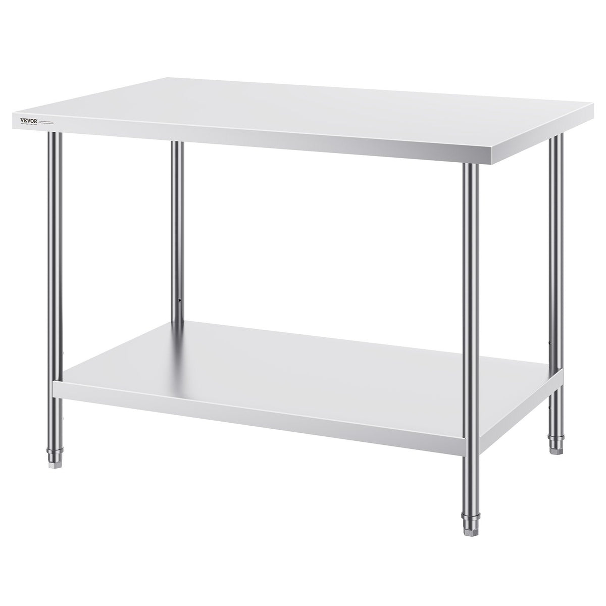 Stainless Steel Prep Table, 30 x 48 x 34 Inch, Heavy Duty Metal Worktable with 3 Adjustable Height Levels, V952-CFBXGGZTLCWJMJYVIV0