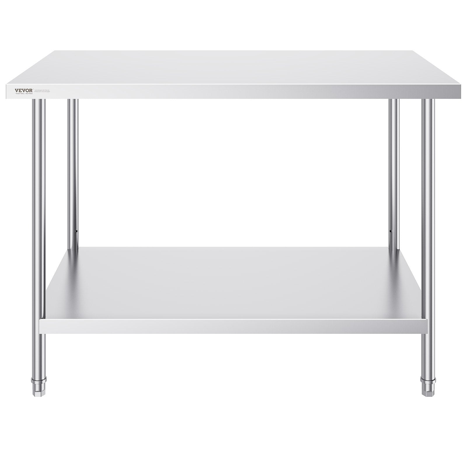 Stainless Steel Prep Table, 30 x 48 x 34 Inch, Heavy Duty Metal Worktable with 3 Adjustable Height Levels, V952-CFBXGGZTLCWJMJYVIV0
