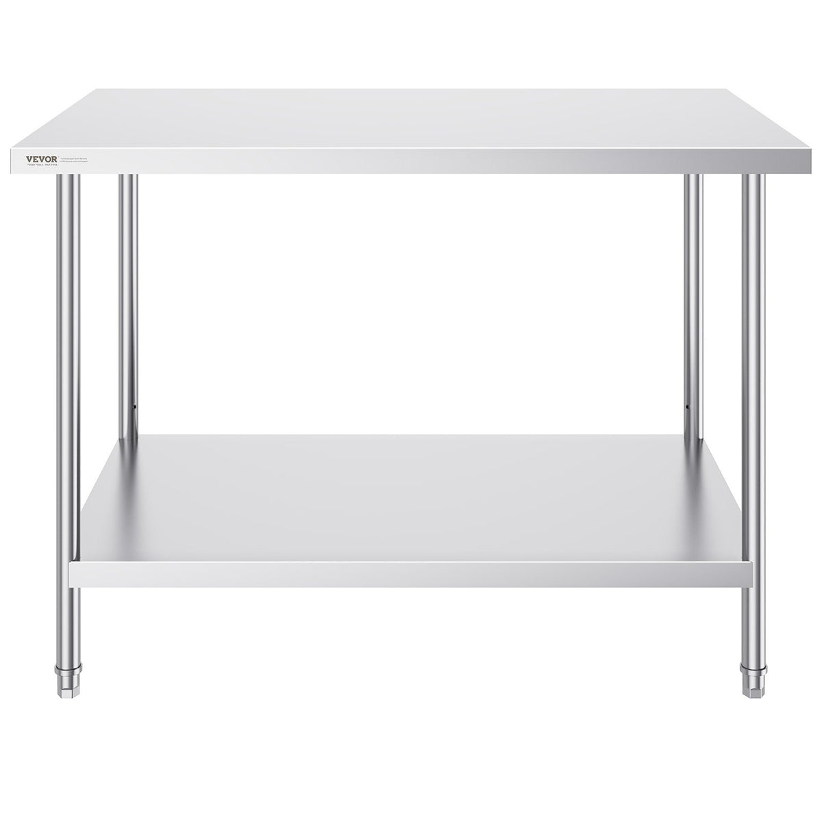 Stainless Steel Prep Table, 30 x 48 x 34 Inch, Heavy Duty Metal Worktable with 3 Adjustable Height Levels, V952-CFBXGGZTLCWJMJYVIV0