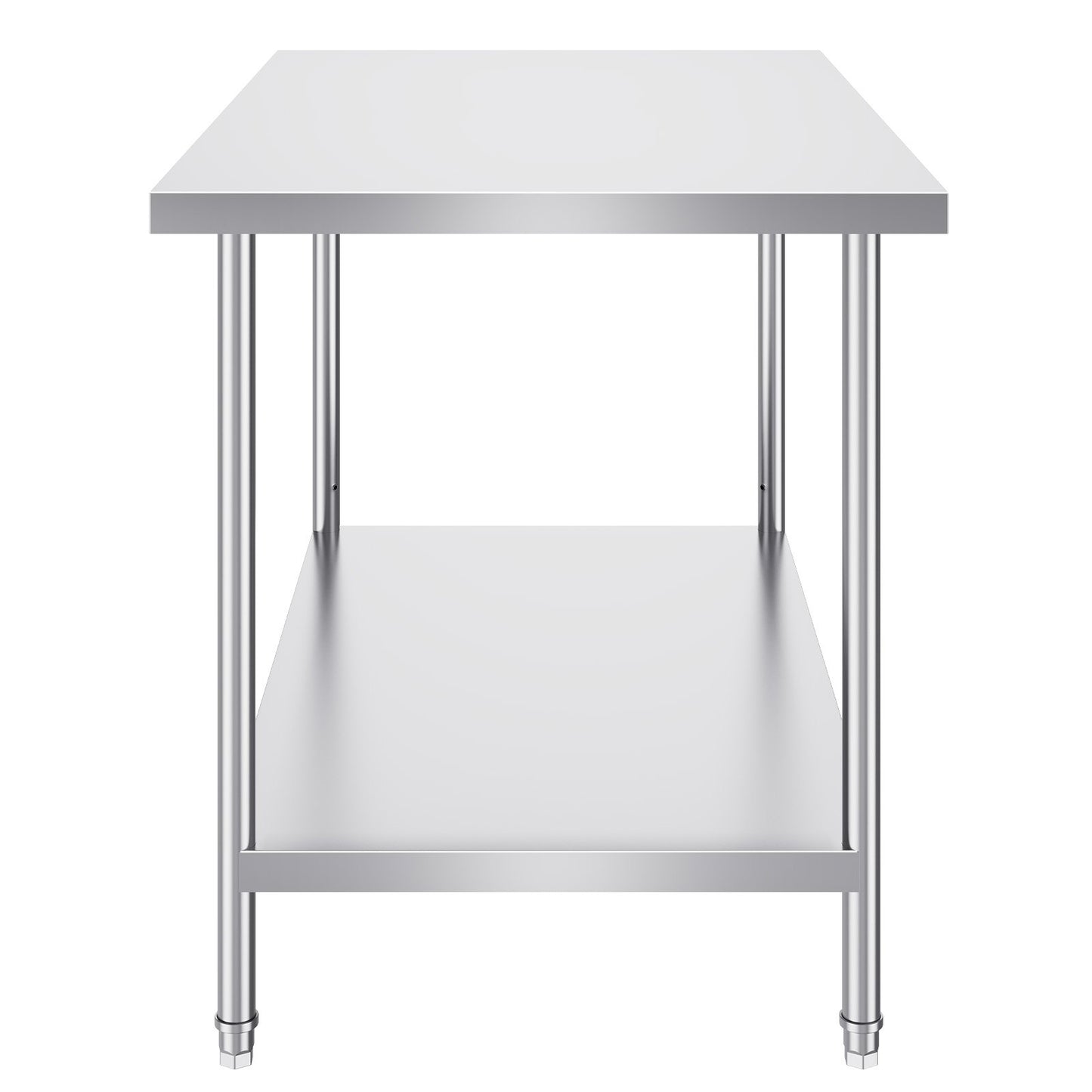Stainless Steel Prep Table, 30 x 48 x 34 Inch, Heavy Duty Metal Worktable with 3 Adjustable Height Levels, V952-CFBXGGZTLCWJMJYVIV0