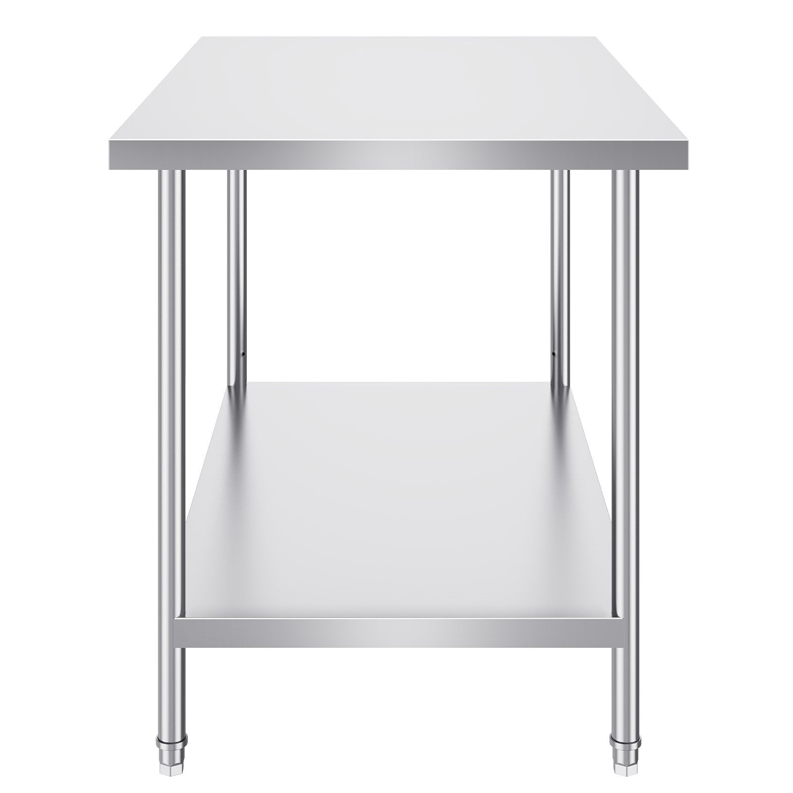 Stainless Steel Prep Table, 30 x 48 x 34 Inch, Heavy Duty Metal Worktable with 3 Adjustable Height Levels, V952-CFBXGGZTLCWJMJYVIV0