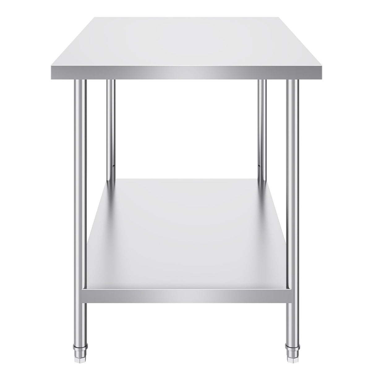 Stainless Steel Prep Table, 30 x 48 x 34 Inch, Heavy Duty Metal Worktable with 3 Adjustable Height Levels, V952-CFBXGGZTLCWJMJYVIV0