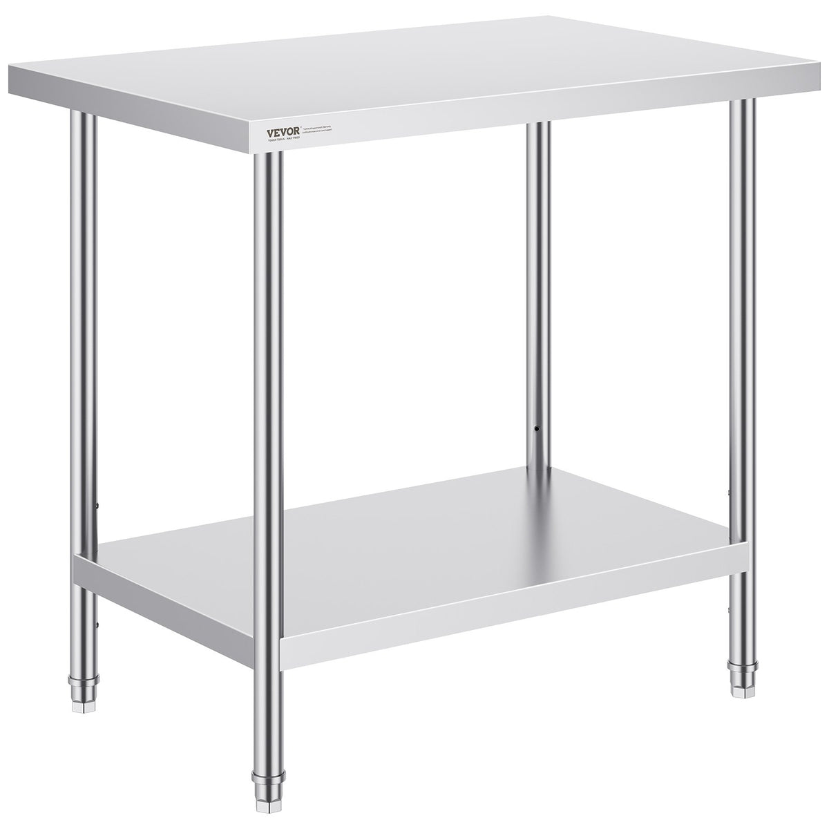 Stainless Steel Prep Table, 24 x 36 x 34 Inch, Heavy Duty Metal Worktable with 3 Adjustable Height Levels, V952-CFBXGGZTLCWJOPMIYV0