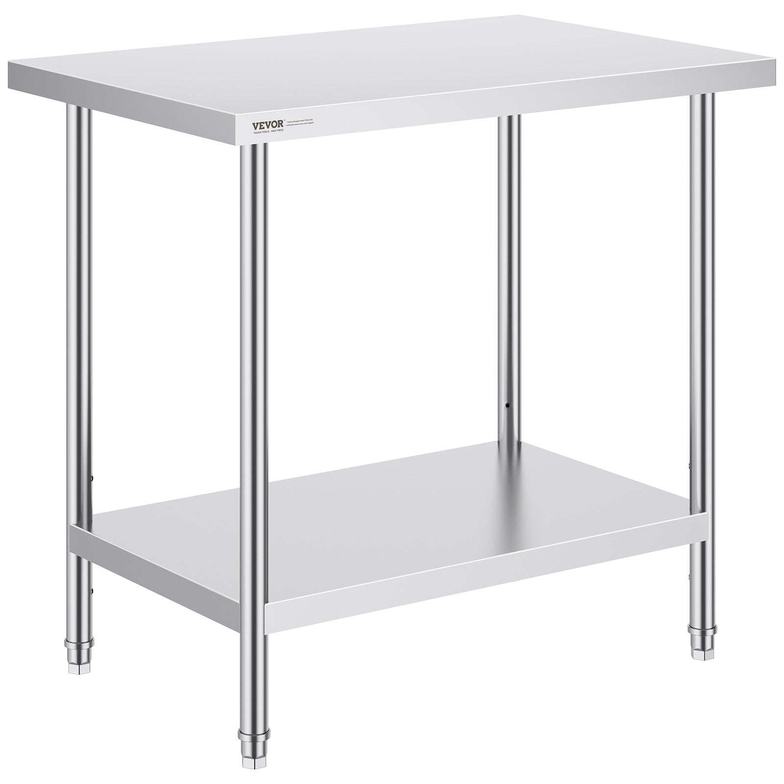 Stainless Steel Prep Table, 24 x 36 x 34 Inch, Heavy Duty Metal Worktable with 3 Adjustable Height Levels, V952-CFBXGGZTLCWJOPMIYV0