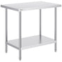 Stainless Steel Prep Table, 24 x 36 x 34 Inch, Heavy Duty Metal Worktable with 3 Adjustable Height Levels, V952-CFBXGGZTLCWJOPMIYV0