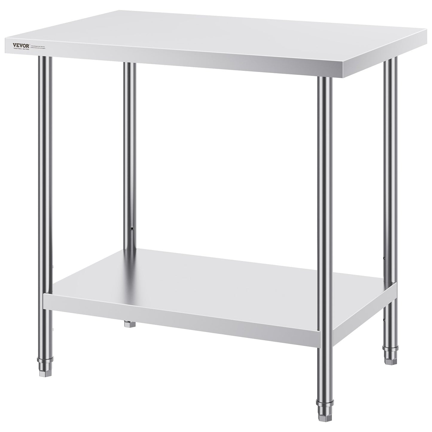 Stainless Steel Prep Table, 24 x 36 x 34 Inch, Heavy Duty Metal Worktable with 3 Adjustable Height Levels, V952-CFBXGGZTLCWJOPMIYV0