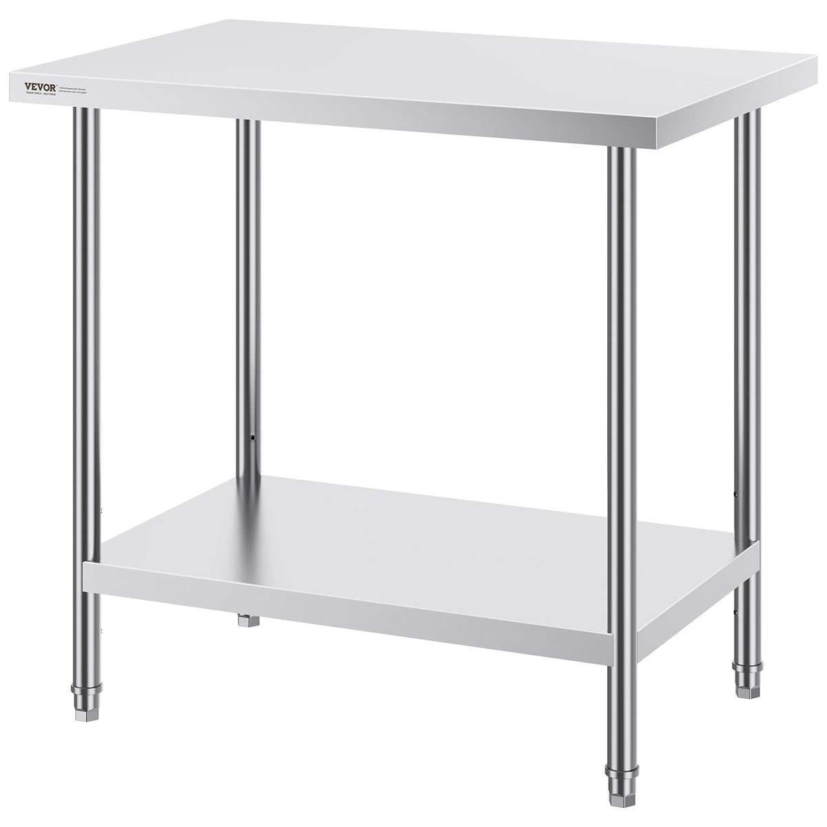 Stainless Steel Prep Table, 24 x 36 x 34 Inch, Heavy Duty Metal Worktable with 3 Adjustable Height Levels, V952-CFBXGGZTLCWJOPMIYV0