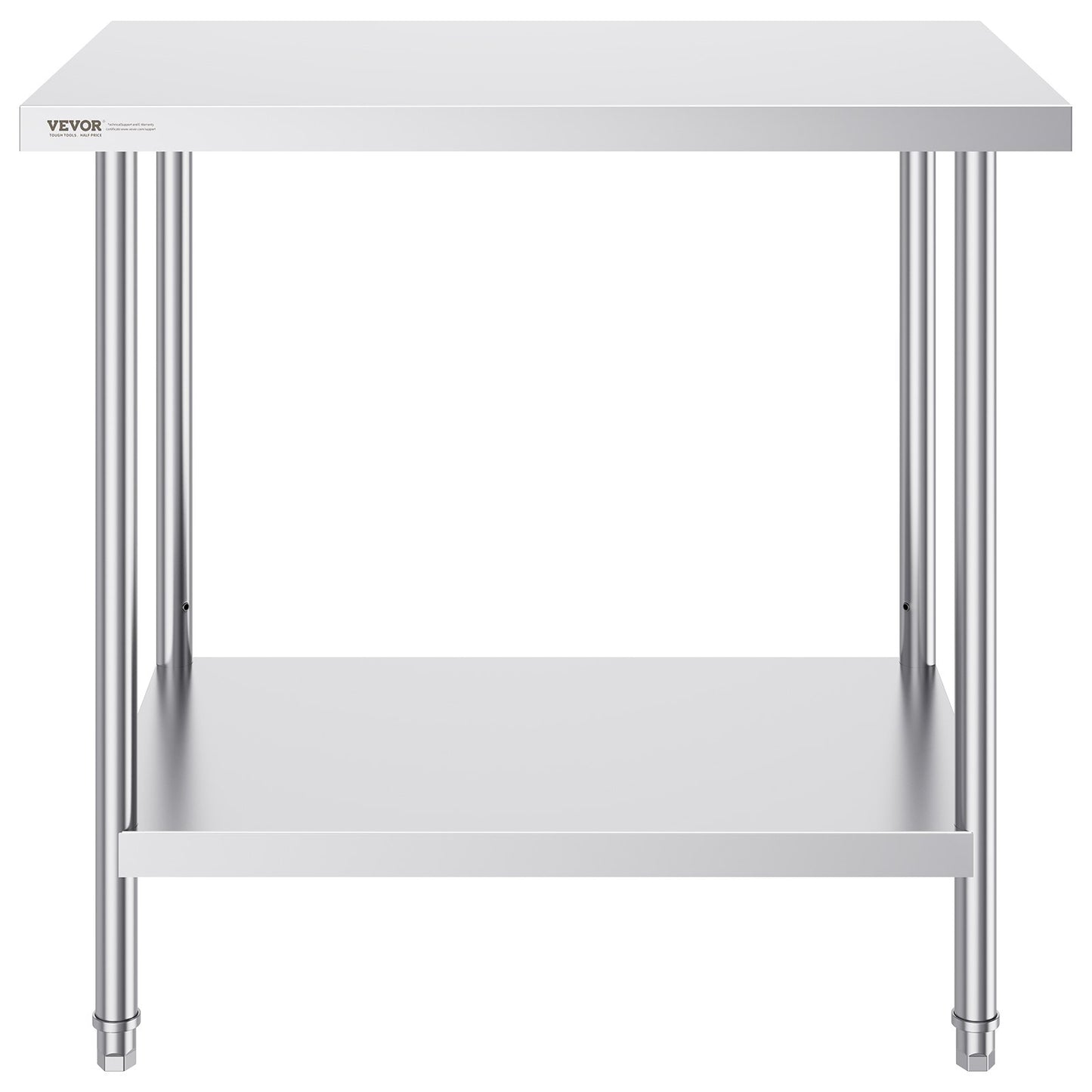Stainless Steel Prep Table, 24 x 36 x 34 Inch, Heavy Duty Metal Worktable with 3 Adjustable Height Levels, V952-CFBXGGZTLCWJOPMIYV0