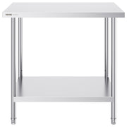 Stainless Steel Prep Table, 24 x 36 x 34 Inch, Heavy Duty Metal Worktable with 3 Adjustable Height Levels, V952-CFBXGGZTLCWJOPMIYV0