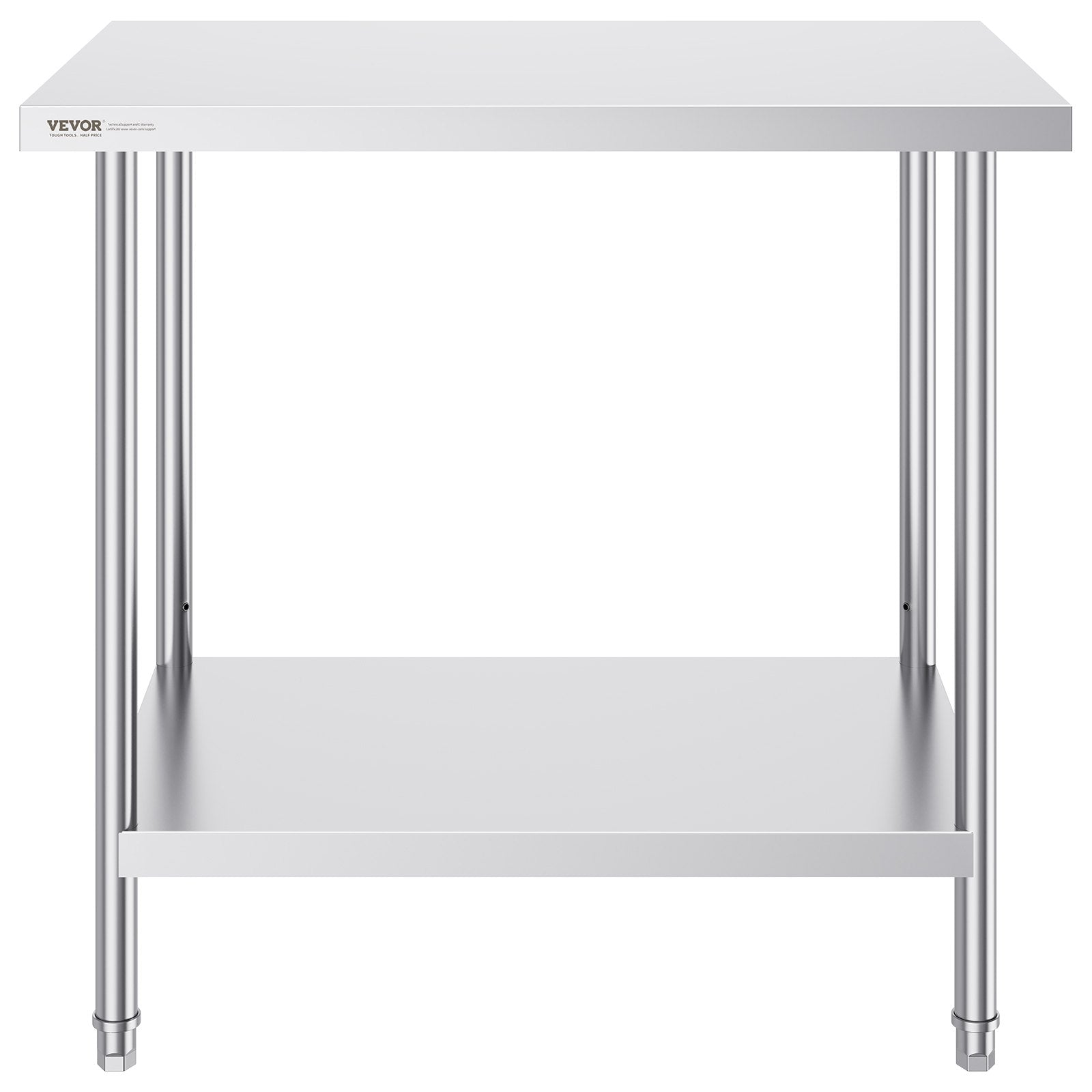 Stainless Steel Prep Table, 24 x 36 x 34 Inch, Heavy Duty Metal Worktable with 3 Adjustable Height Levels, V952-CFBXGGZTLCWJOPMIYV0