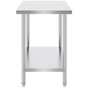 Stainless Steel Prep Table, 24 x 36 x 34 Inch, Heavy Duty Metal Worktable with 3 Adjustable Height Levels, V952-CFBXGGZTLCWJOPMIYV0