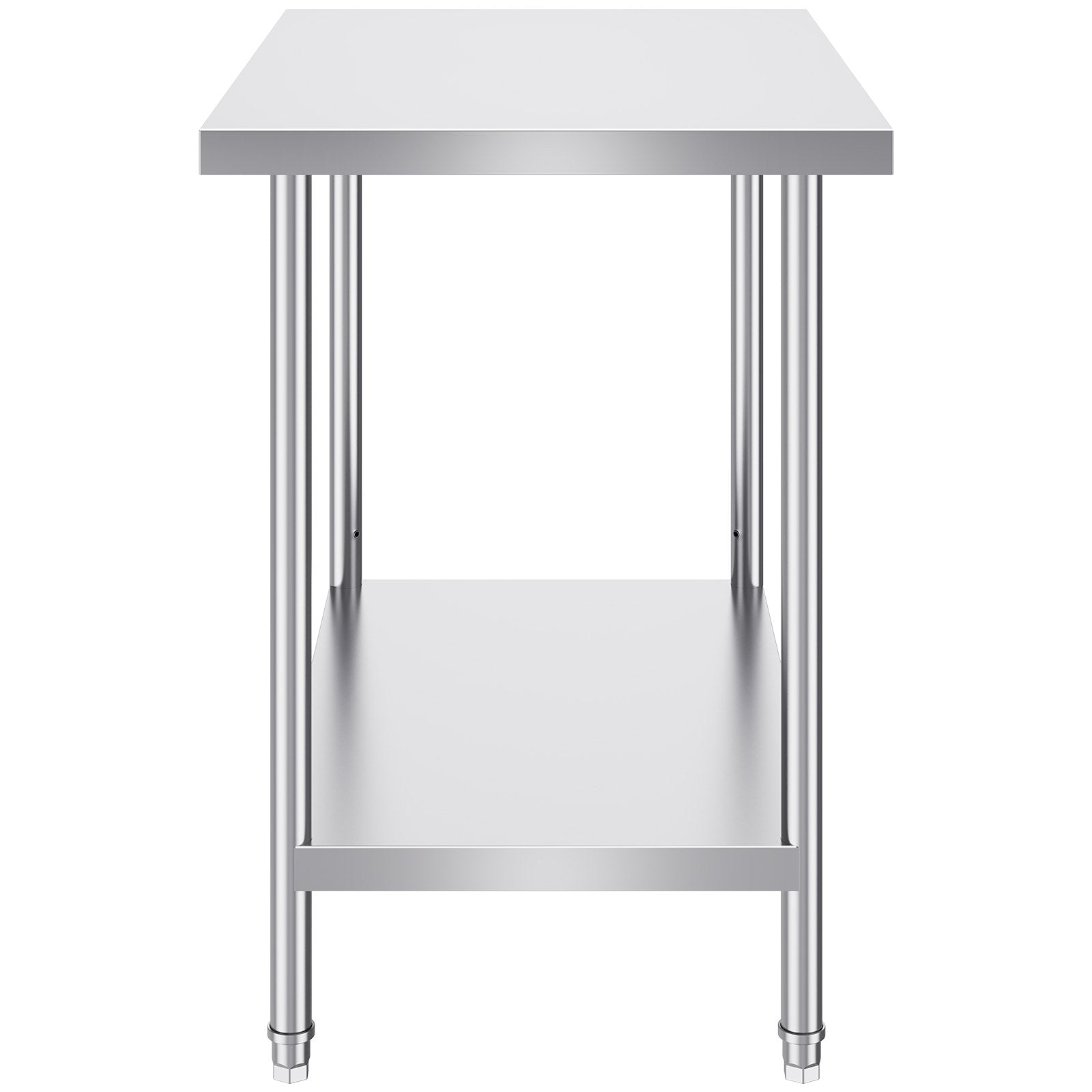 Stainless Steel Prep Table, 24 x 36 x 34 Inch, Heavy Duty Metal Worktable with 3 Adjustable Height Levels, V952-CFBXGGZTLCWJOPMIYV0