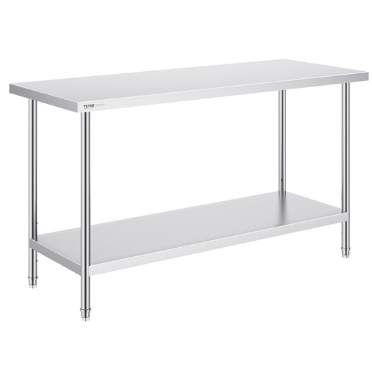 Stainless Steel Work Prep Table Commercial Worktable Food Prep 24x60x34in V952-CFBXGGZTLCWJPPGVSV0