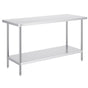 Stainless Steel Work Prep Table Commercial Worktable Food Prep 24x60x34in V952-CFBXGGZTLCWJPPGVSV0