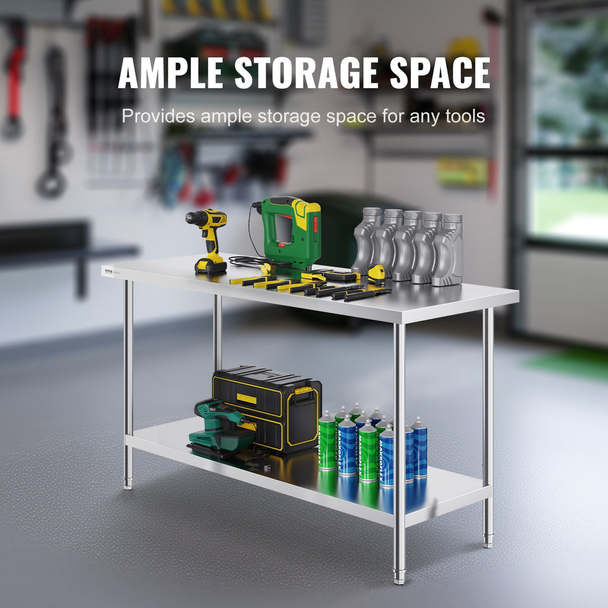 Stainless Steel Work Prep Table Commercial Worktable Food Prep 24x60x34in V952-CFBXGGZTLCWJPPGVSV0