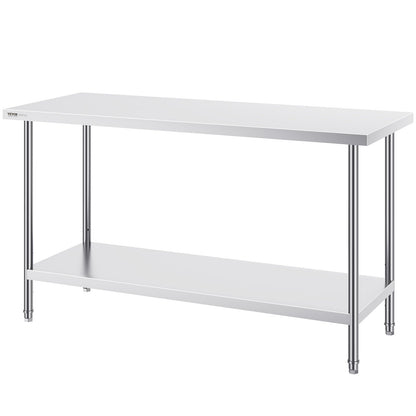Stainless Steel Work Prep Table Commercial Worktable Food Prep 24x60x34in V952-CFBXGGZTLCWJPPGVSV0