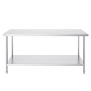 Stainless Steel Prep Table, 30 x 72 x 34 Inch, Heavy Duty Metal Worktable with 3 Adjustable Height Levels, V952-CFBXGGZTLCWJS66RVV0