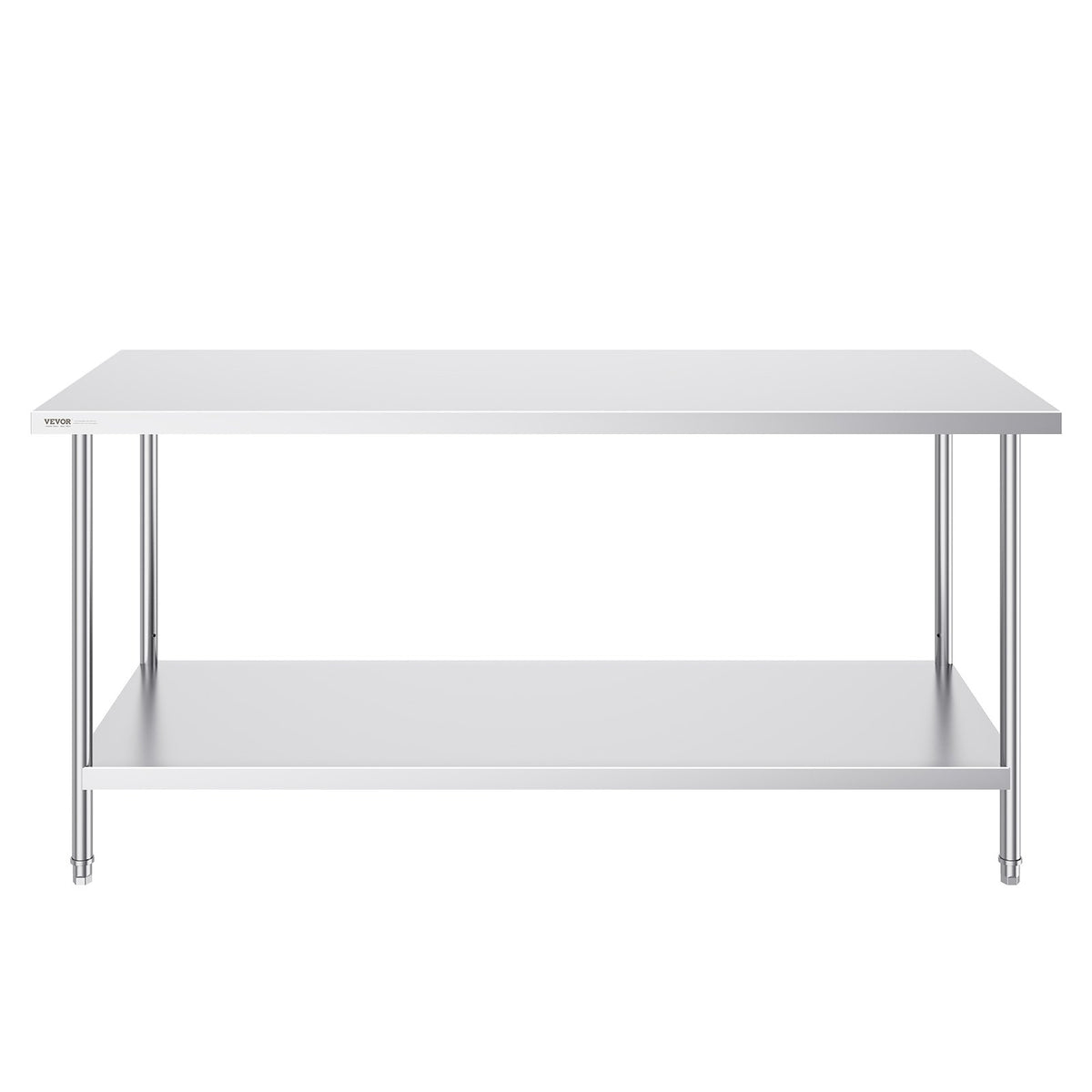 Stainless Steel Prep Table, 30 x 72 x 34 Inch, Heavy Duty Metal Worktable with 3 Adjustable Height Levels, V952-CFBXGGZTLCWJS66RVV0