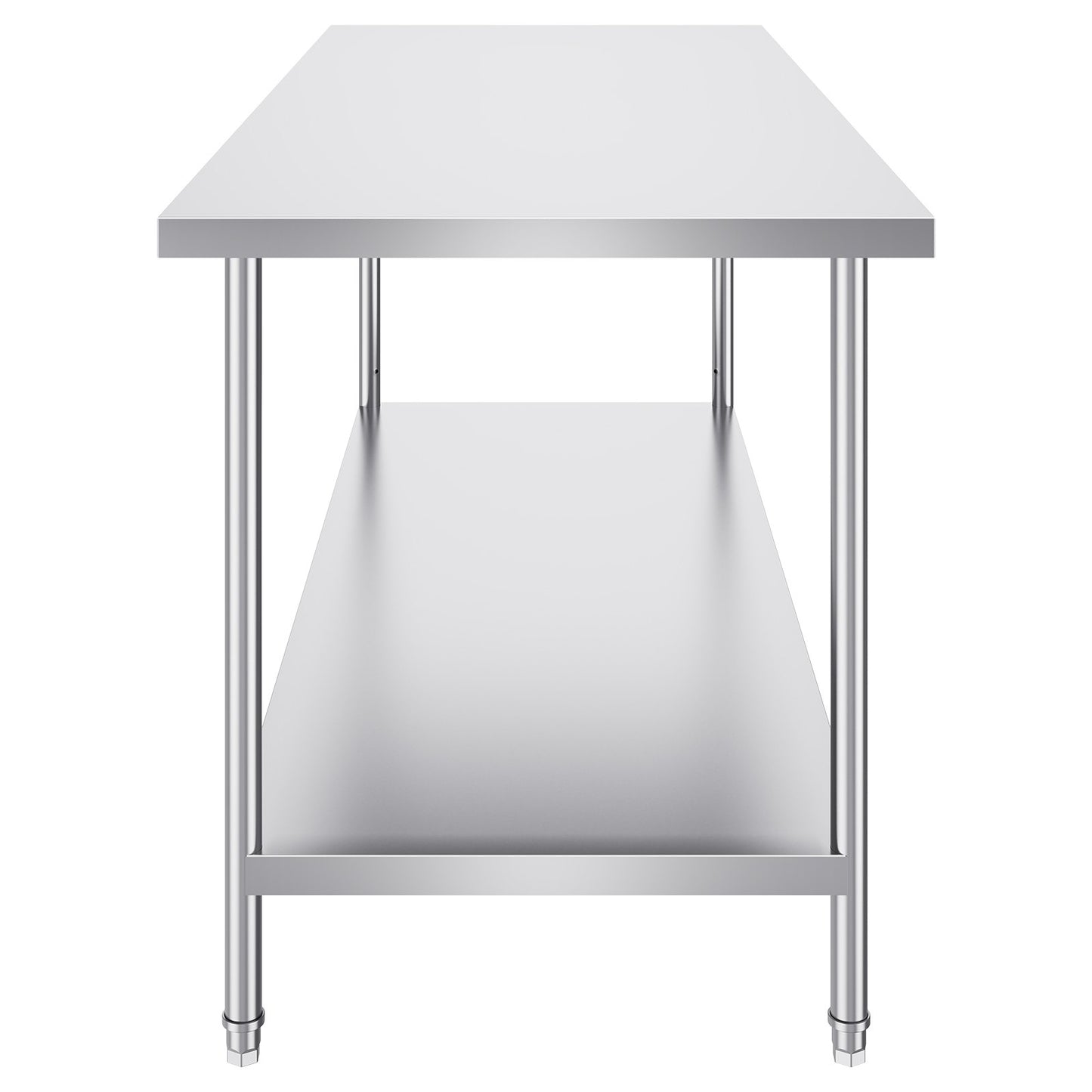 Stainless Steel Prep Table, 30 x 72 x 34 Inch, Heavy Duty Metal Worktable with 3 Adjustable Height Levels, V952-CFBXGGZTLCWJS66RVV0