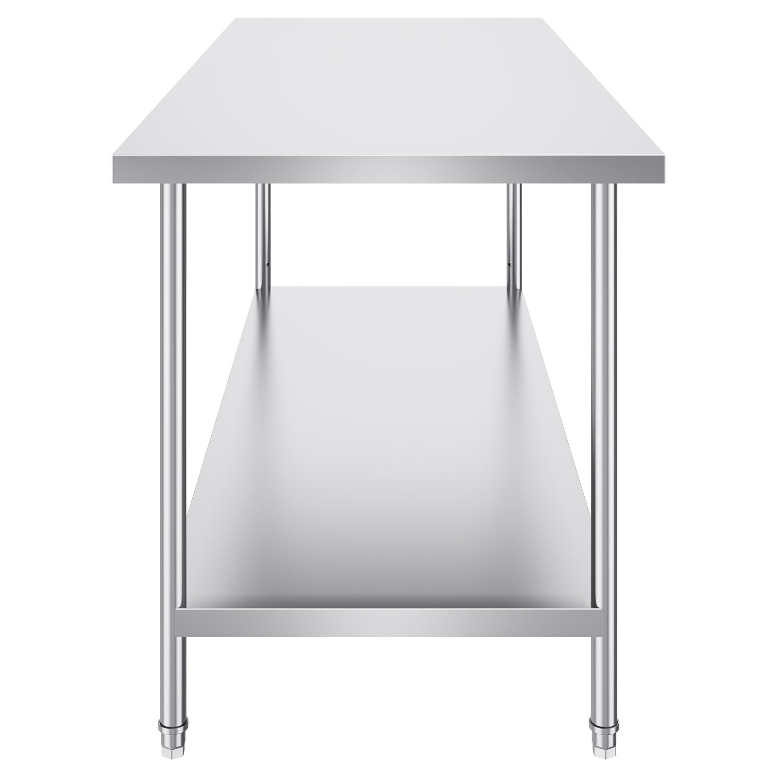 Stainless Steel Prep Table, 30 x 72 x 34 Inch, Heavy Duty Metal Worktable with 3 Adjustable Height Levels, V952-CFBXGGZTLCWJS66RVV0