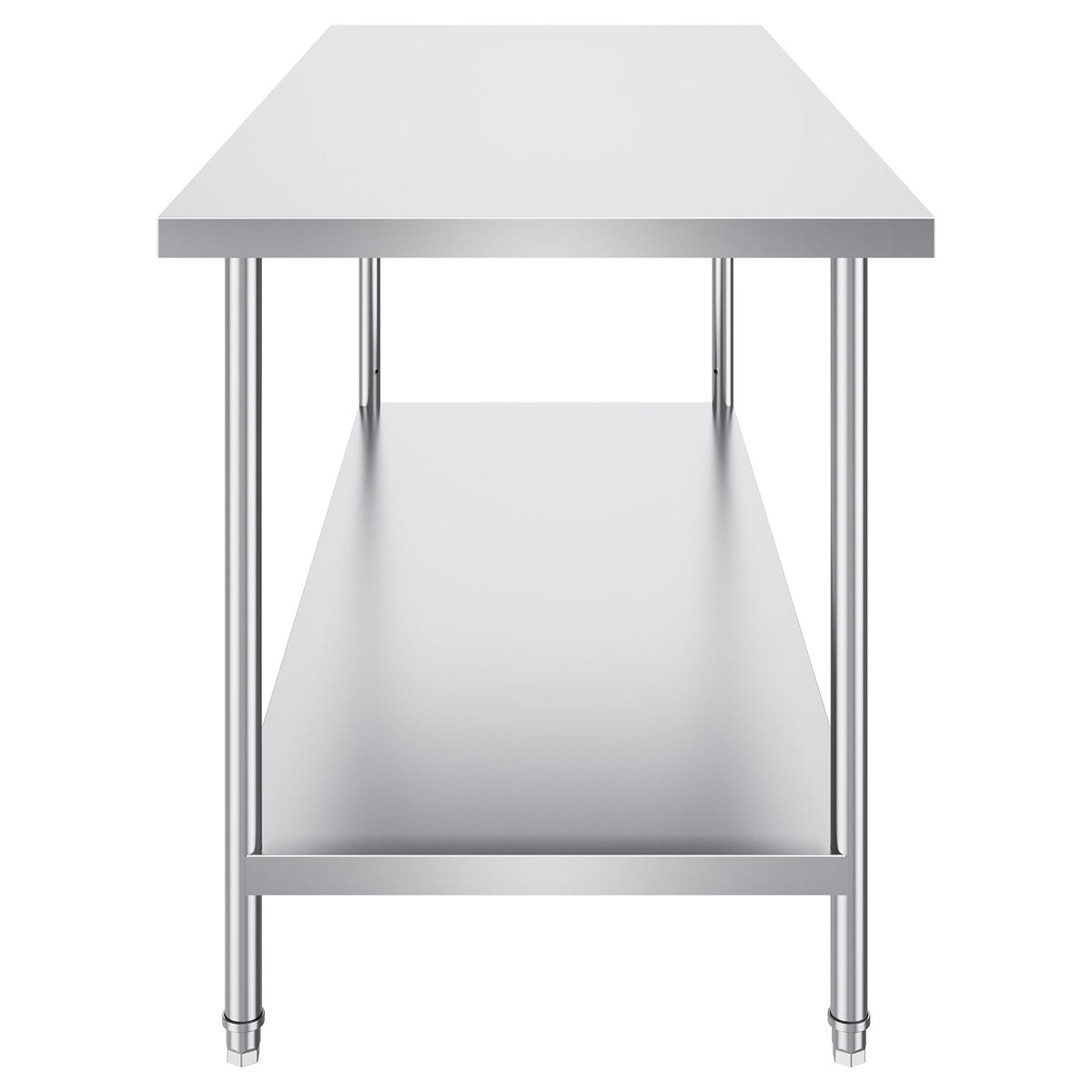 Stainless Steel Prep Table, 30 x 72 x 34 Inch, Heavy Duty Metal Worktable with 3 Adjustable Height Levels, V952-CFBXGGZTLCWJS66RVV0