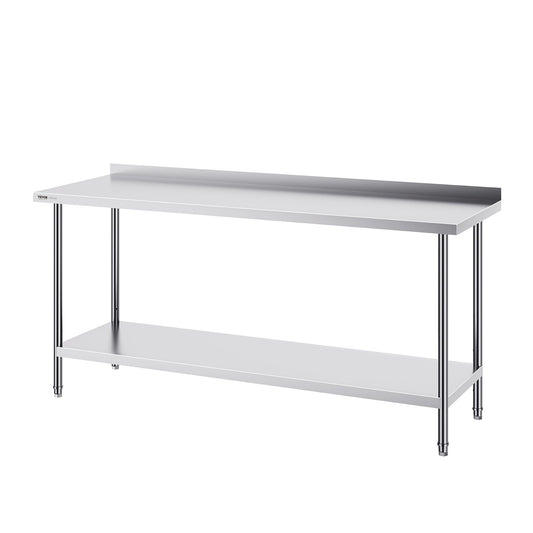 24 x 72 x 36 Inch Stainless Steel Work Table, Commercial Food Prep Worktable Heavy Duty Prep Worktable, Metal V952-CFBXGGZTLCWJWN757V0