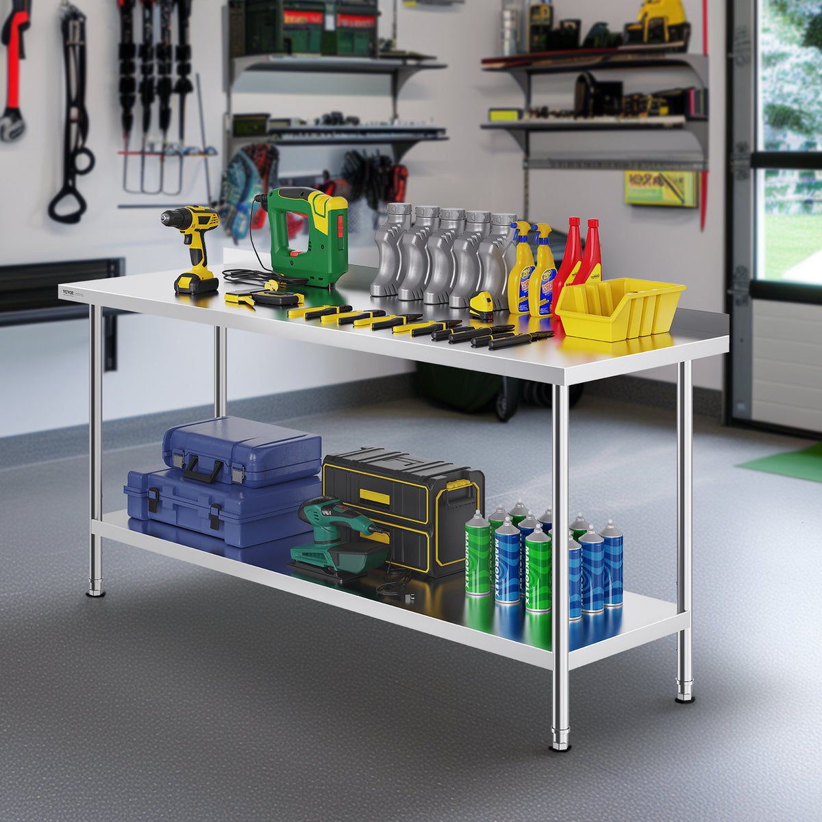 24 x 72 x 36 Inch Stainless Steel Work Table, Commercial Food Prep Worktable Heavy Duty Prep Worktable, Metal V952-CFBXGGZTLCWJWN757V0