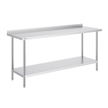 24 x 72 x 36 Inch Stainless Steel Work Table, Commercial Food Prep Worktable Heavy Duty Prep Worktable, Metal V952-CFBXGGZTLCWJWN757V0