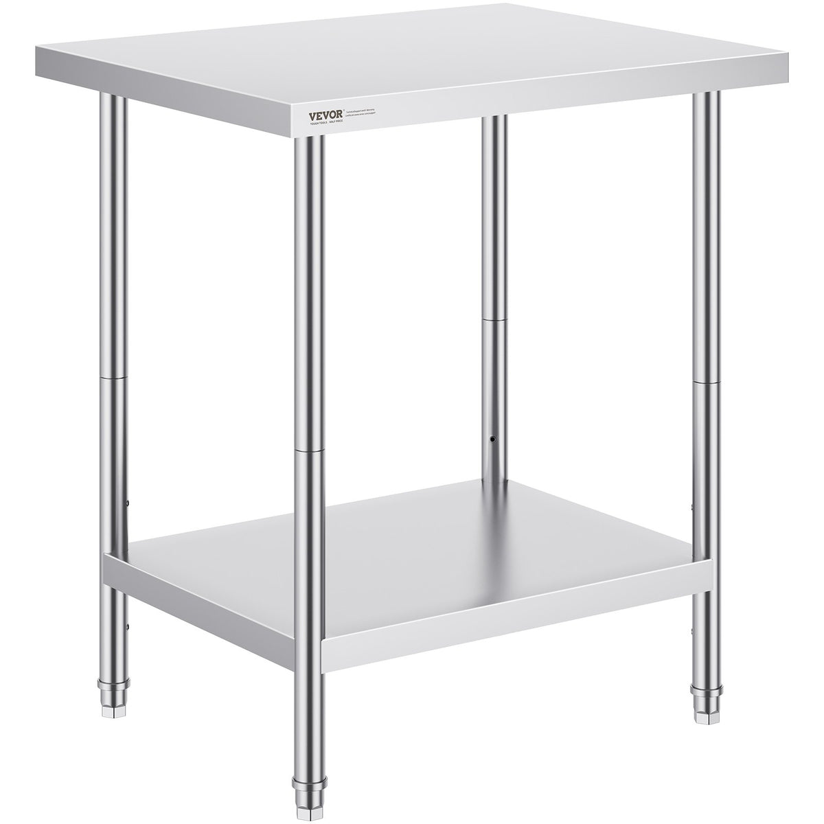 Stainless Steel Prep Table, 24 x 30 x 34 Inch, Heavy Duty Metal Worktable with 3 Adjustable Height Levels, V952-CFBXGGZTLCWJX36QKV0