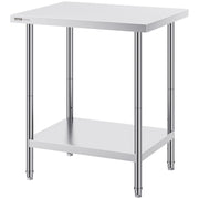 Stainless Steel Prep Table, 24 x 30 x 34 Inch, Heavy Duty Metal Worktable with 3 Adjustable Height Levels, V952-CFBXGGZTLCWJX36QKV0