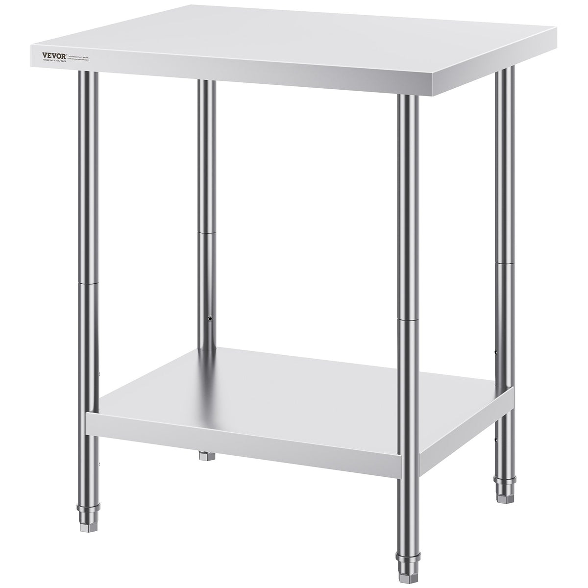 Stainless Steel Prep Table, 24 x 30 x 34 Inch, Heavy Duty Metal Worktable with 3 Adjustable Height Levels, V952-CFBXGGZTLCWJX36QKV0