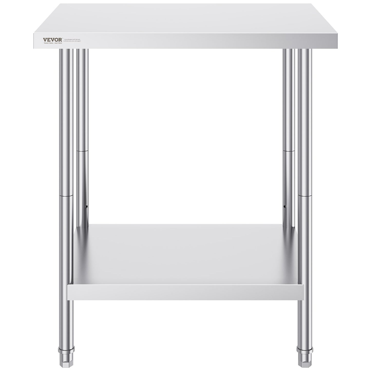 Stainless Steel Prep Table, 24 x 30 x 34 Inch, Heavy Duty Metal Worktable with 3 Adjustable Height Levels, V952-CFBXGGZTLCWJX36QKV0