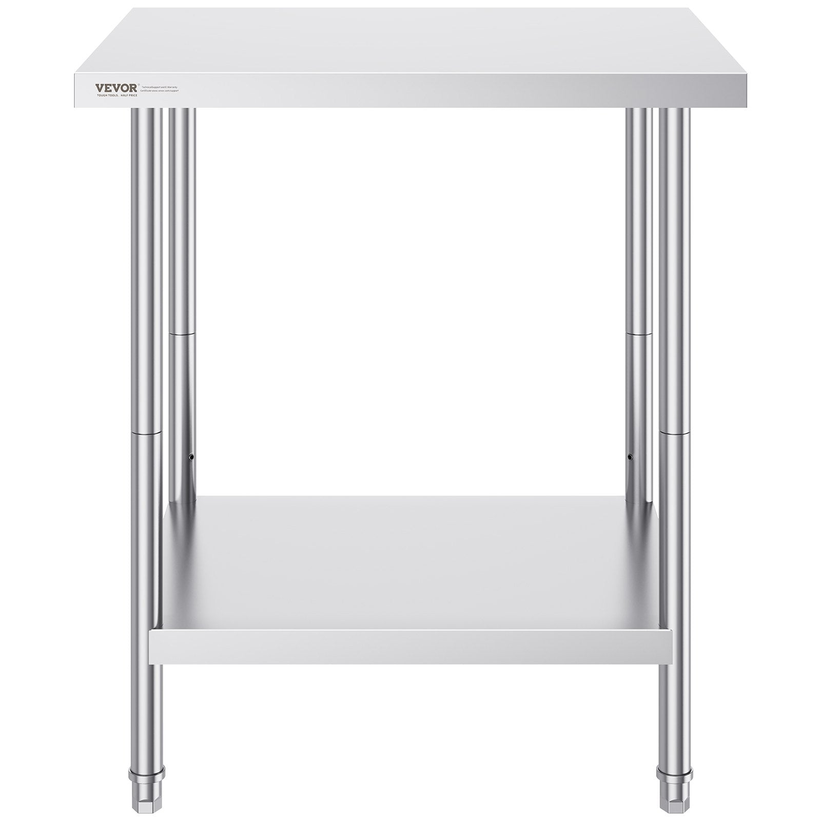 Stainless Steel Prep Table, 24 x 30 x 34 Inch, Heavy Duty Metal Worktable with 3 Adjustable Height Levels, V952-CFBXGGZTLCWJX36QKV0