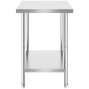 Stainless Steel Prep Table, 24 x 30 x 34 Inch, Heavy Duty Metal Worktable with 3 Adjustable Height Levels, V952-CFBXGGZTLCWJX36QKV0