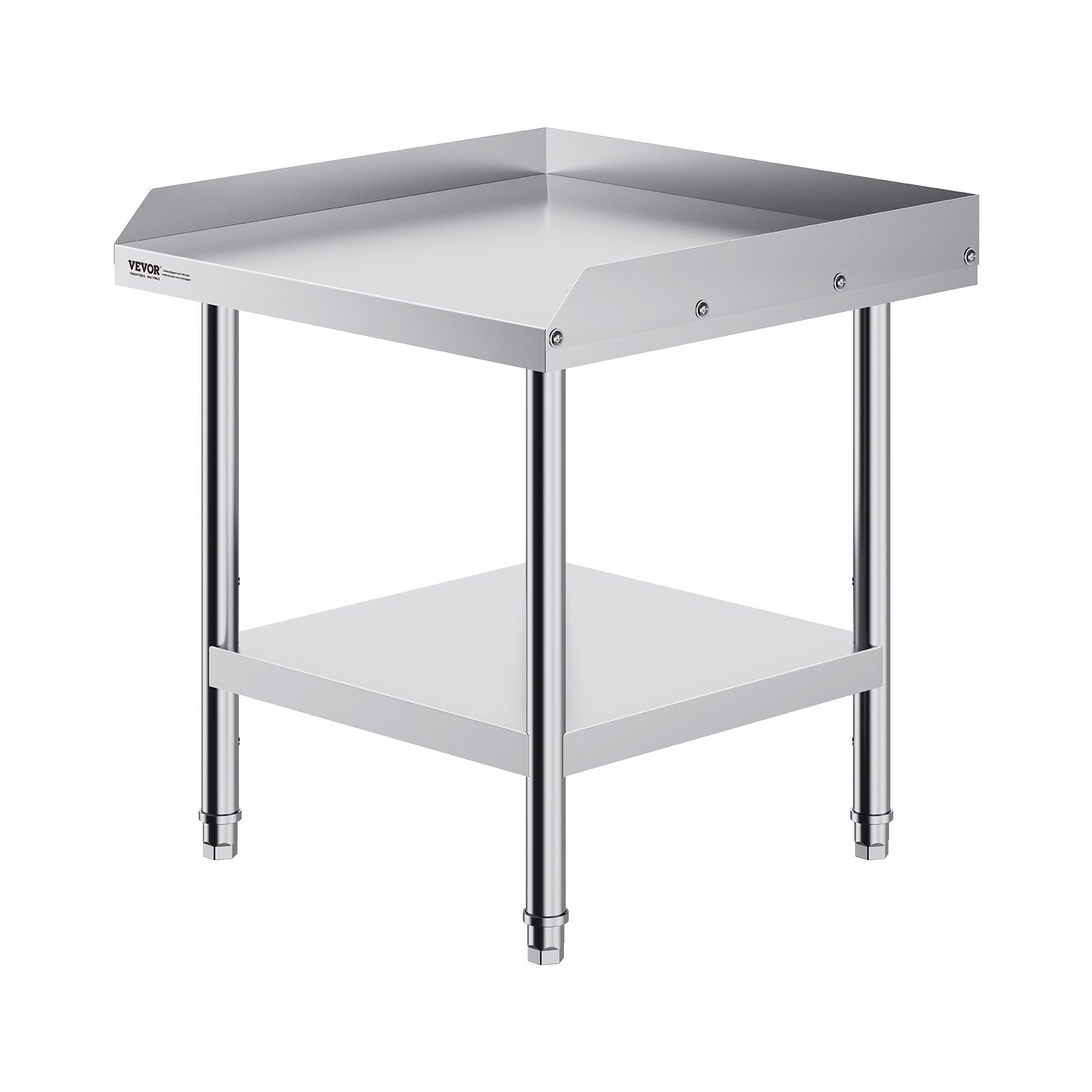 Stainless Steel Work Table, 24 x 24 x 26 Inch Commercial Food Prep Worktable, 3-Sided Backsplash Heavy Duty V952-CFBXGGZTSBT2DPGGMV0