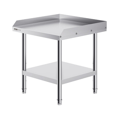 Stainless Steel Work Table, 24 x 24 x 26 Inch Commercial Food Prep Worktable, 3-Sided Backsplash Heavy Duty V952-CFBXGGZTSBT2DPGGMV0
