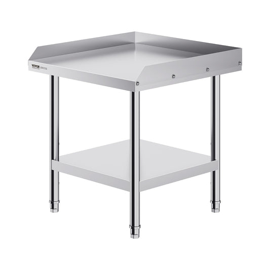 Stainless Steel Work Table, 24 x 24 x 26 Inch Commercial Food Prep Worktable, 3-Sided Backsplash Heavy Duty V952-CFBXGGZTSBT2DPGGMV0