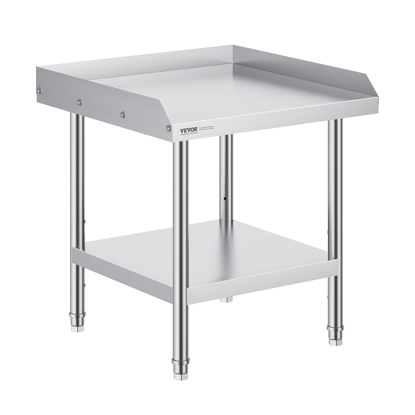 Stainless Steel Work Table, 24 x 24 x 26 Inch Commercial Food Prep Worktable, 3-Sided Backsplash Heavy Duty V952-CFBXGGZTSBT2DPGGMV0