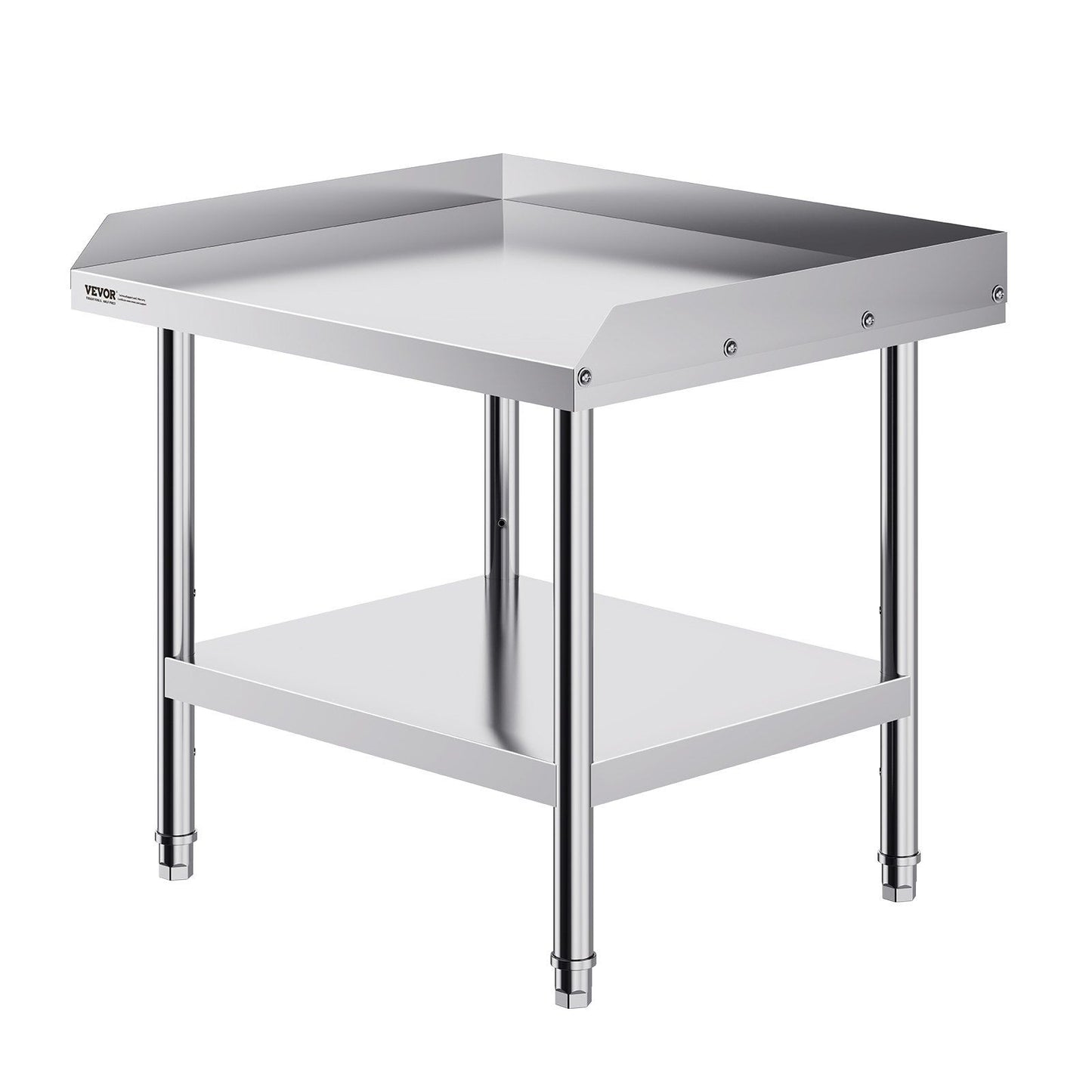 Stainless Steel Work Table, 24 x 28 x 26 Inch Commercial Food Prep Worktable, 3-Sided Backsplash Heavy Duty V952-CFBXGGZTSBT2QR0IEV0