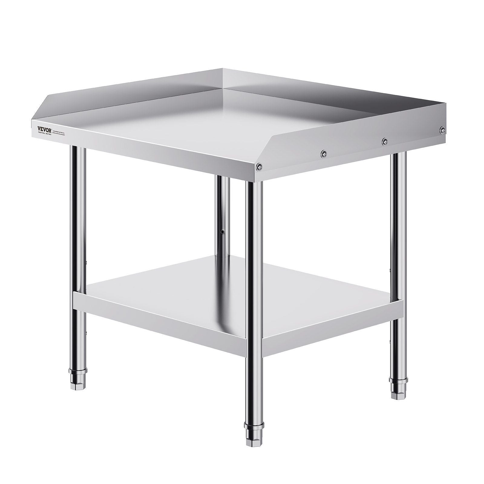 Stainless Steel Work Table, 24 x 28 x 26 Inch Commercial Food Prep Worktable, 3-Sided Backsplash Heavy Duty V952-CFBXGGZTSBT2QR0IEV0