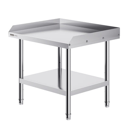 Stainless Steel Work Table, 24 x 28 x 26 Inch Commercial Food Prep Worktable, 3-Sided Backsplash Heavy Duty V952-CFBXGGZTSBT2QR0IEV0