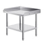 Stainless Steel Work Table, 24 x 28 x 26 Inch Commercial Food Prep Worktable, 3-Sided Backsplash Heavy Duty V952-CFBXGGZTSBT2QR0IEV0
