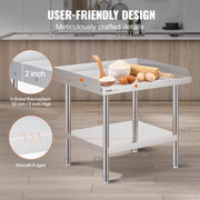 Stainless Steel Work Table, 24 x 28 x 26 Inch Commercial Food Prep Worktable, 3-Sided Backsplash Heavy Duty V952-CFBXGGZTSBT2QR0IEV0