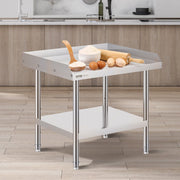 Stainless Steel Work Table, 24 x 28 x 26 Inch Commercial Food Prep Worktable, 3-Sided Backsplash Heavy Duty V952-CFBXGGZTSBT2QR0IEV0