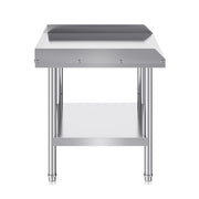 Stainless Steel Work Table, 24 x 28 x 26 Inch Commercial Food Prep Worktable, 3-Sided Backsplash Heavy Duty V952-CFBXGGZTSBT2QR0IEV0