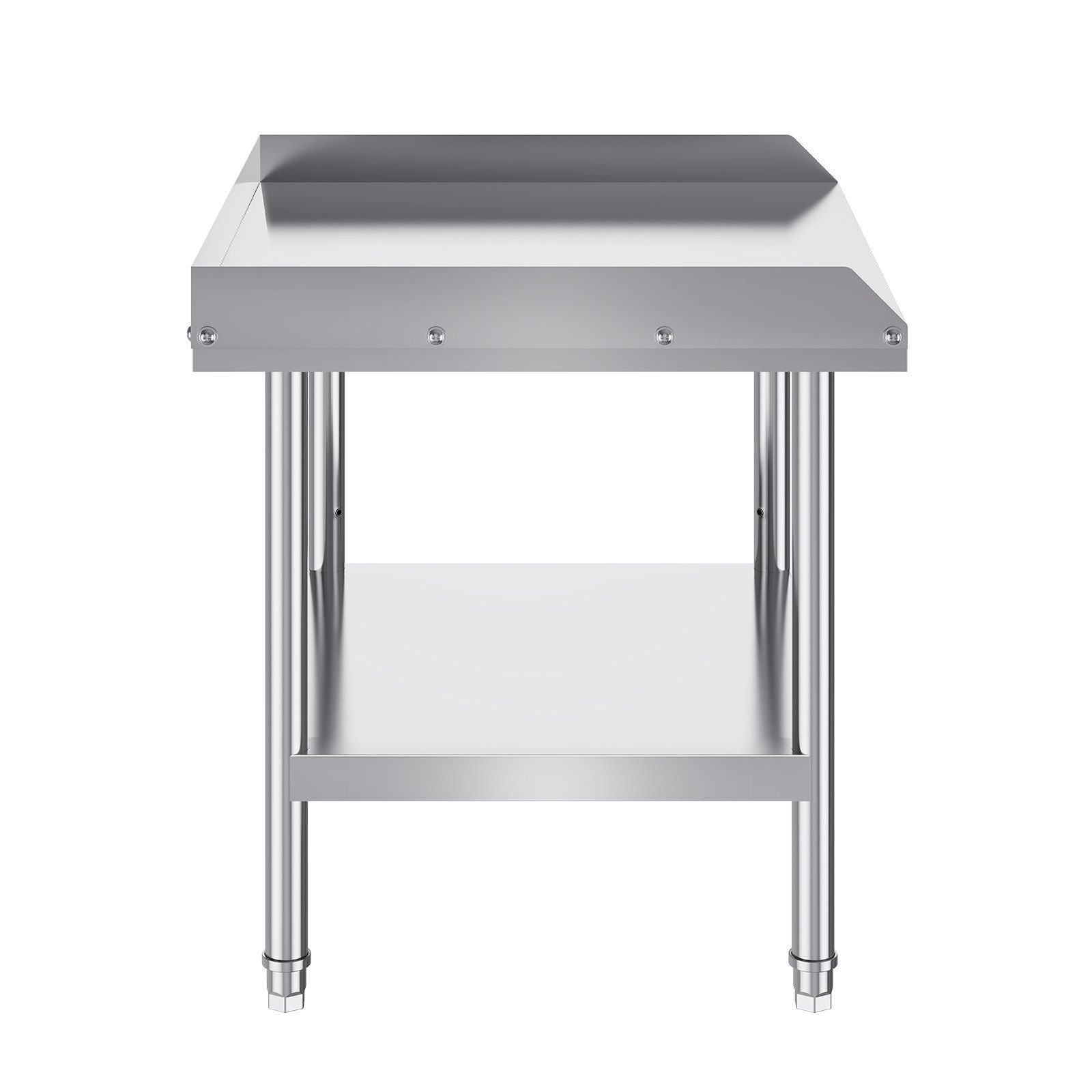 Stainless Steel Work Table, 24 x 28 x 26 Inch Commercial Food Prep Worktable, 3-Sided Backsplash Heavy Duty V952-CFBXGGZTSBT2QR0IEV0