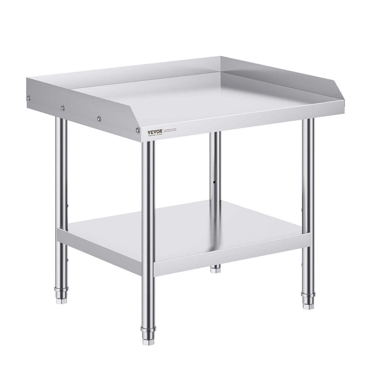 Stainless Steel Work Table, 24 x 28 x 26 Inch Commercial Food Prep Worktable, 3-Sided Backsplash Heavy Duty V952-CFBXGGZTSBT2QR0IEV0