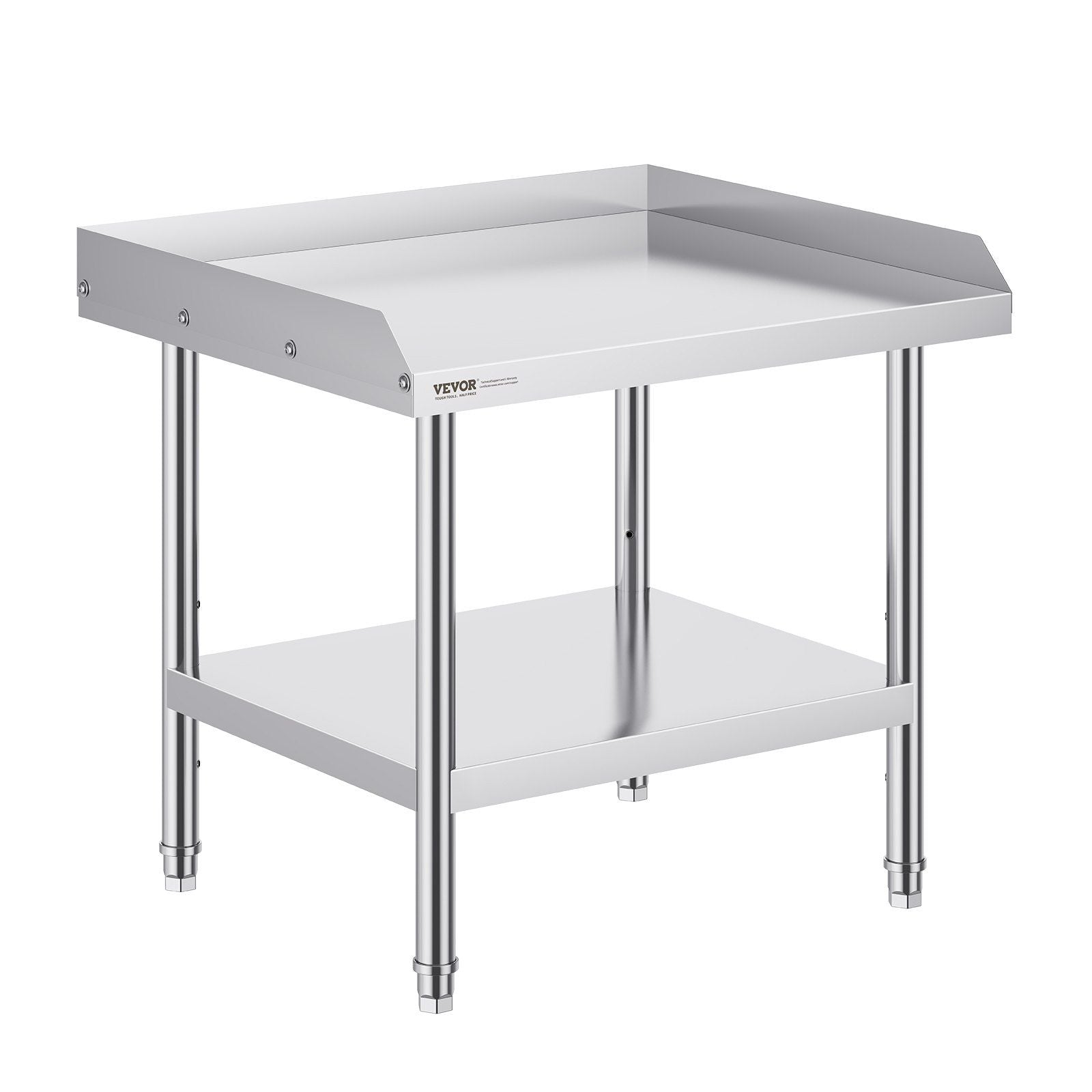 Stainless Steel Work Table, 24 x 28 x 26 Inch Commercial Food Prep Worktable, 3-Sided Backsplash Heavy Duty V952-CFBXGGZTSBT2QR0IEV0